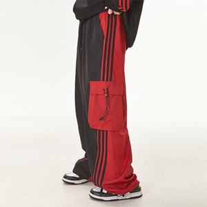 Pantalon cargo long en nylon avec logo personnalisé, grande poche latérale, coupe régulière, pour homme, idéal pour le travail en extérieur - Product Image 1