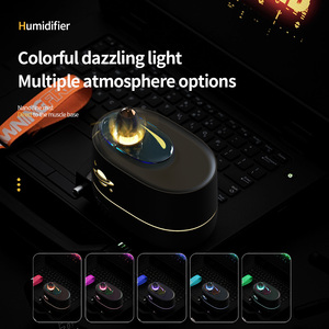 Cost-effective Plastic Flame Humidifier Rocket Planet Design Night Light App-<b>Controlled</b> <b>USB</b> Portable Household Desktop 51-100mL - Product Image 3