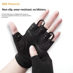 <span class=keywords><strong>Gants</strong></span> de musculation professionnels unisexes avec logo personnalisé, antidérapants, rembourrés, demi-doigts, pour la salle de sport, l'entraînement et les haltères - Product Image 1