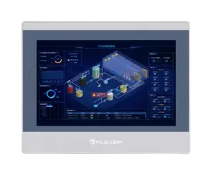 Flexem FE6100W IoT HMI 10.1 "dirençli dokunmatik ekran 1024*600 çözünürlük 24 bit renkler DC24V insan makine arabirimi 16:9