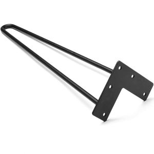 Pieds de meubles DIY robustes en fer noir thermolaqué style industriel, design chevrons, pour chambre, atelier, extérieur, salon - Product Image 4