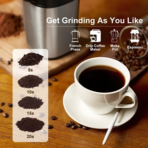 Opération à une touche efficace moulin à café d'épices maison Portable taille compacte lame en acier inoxydable électrique 70g capacité 200W - Product Image 6