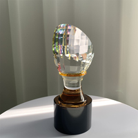 Trophée en verre cristal poli personnalisé de haute qualité, nouveau design ADL, sur base noire, thème sportif, pour compétitions et artisanat