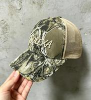 Casquette de baseball unisexe en coton 100% avec broderie 3D motif camouflage Real Tree personnalisé, en tissu Dobby Terry, pour la chasse et la pêche en extérieur, vente en gros