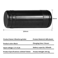 Nouveau design de broyeur d'herbes électrique rechargeable personnalisé broyeur d'épices à tabac noir conteneur de stockage noir avec cachette