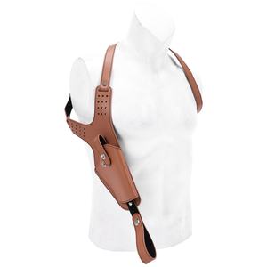 Tactical Gear Tactical <b>Holster</b> Pu Leather Adjustable Vertical <b>Shoulder</b> <b>Holster</b> Soft Concealed Carry <b>Holster</b> - Product Image 5
