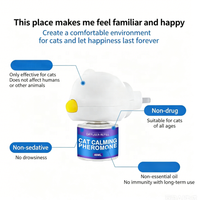 Kit diffuseur apaisant personnalisé USMILEPET pour chiens, liquide apaisant infusé de phéromones, diffuseur à brancher pour soulager les chats et les chiens