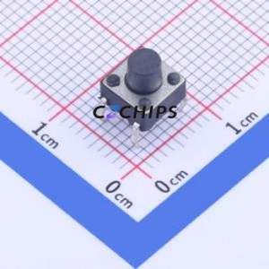 ST-1102-6.5 Tactile Switch Through hole Component (THT)-4P,6x6mm Switch Single Pole Single Throw Round Button 2.6N Through Hole - Product Image 1
