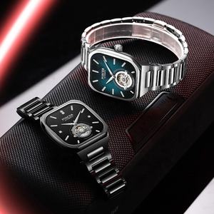 Reloj mecánico automático de acero inoxidable ahuecado cuadrado de lujo para hombre Relojes de moda más vendidos de alta calidad - Product Image 6