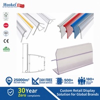 Hookei Pop Clip: Soporte de Precio con Clip, Tira de PVC Articulada, Pinza Suave, Cesta de Alambre, Tira de Datos, Clip Adhesivo para Precios, Soporte de Señalización