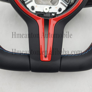 พวงมาลัยรถยนต์หนังรูระบายอากาศสีแดง M1 M2 รุ่นยอดนิยมสำหรับ BMW ซีรีส์ 3 ซีรีส์ 5 F10 F20 F30 F90 F01 F02 - Product Image 4