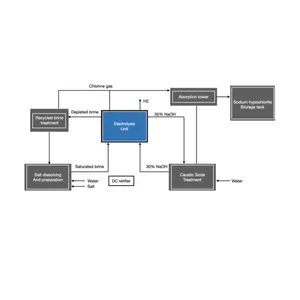 Chlor Alkali Industry Produce Chlorine and Sodium hydroxide 10%NAOCL Liquid Plant