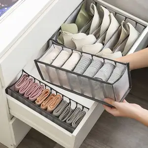 Household Folding Non Woven Fabric Closet Underwear Organizer Drawer Supplier Divider Bra Storage Box for Underwear