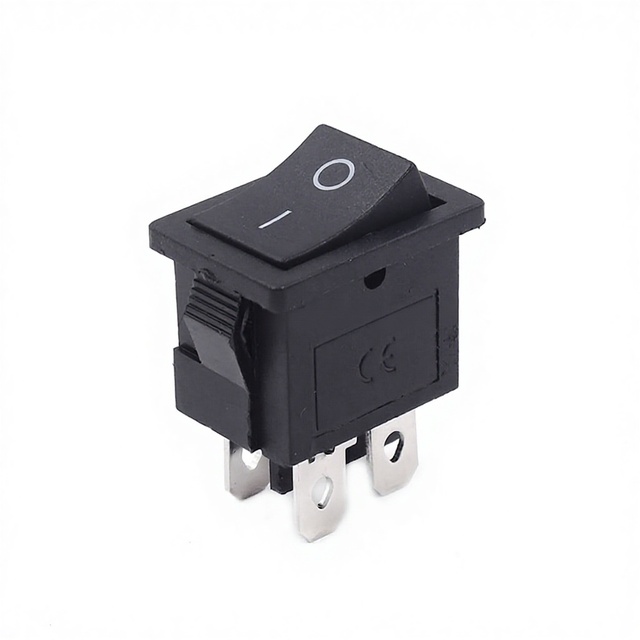 Rocker Switch 15x21mm 4 Pin 2 Position 10A 125V 6A 250VAC 15*21mm on OFF Black Push Button Power SWITCH