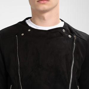 2022 nouveaux Modèles De Mode Zipper Hommes En Gros En Peau de Mouton et agneau Uede En Cuir Veste - Product Image 1