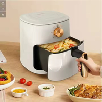 Friteuse à air électrique intelligente OEM 4L en plastique, panier antiadhésif compatible lave-vaisselle, rapide, facile, économe en énergie, pour usage domestique et hôtelier
