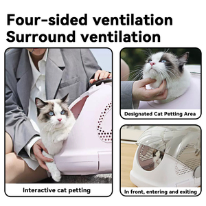 Caja de Transporte para Mascotas de Alta Calidad, PP+PC, Diseño Sólido, para Gatos, Uso en Exteriores, para Animales Pequeños - Product Image 6
