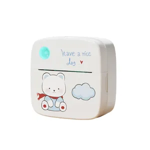 Mini gấu máy in Xách Tay Chất lượng cao không Dây BT 200dpi nhãn ảnh Memo sai Câu Hỏi máy in