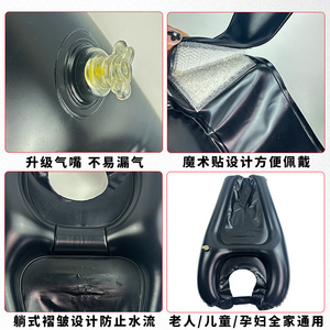 Bassin à shampoing gonflable pour usage domestique, adapté aux personnes âgées alitées, aux femmes enceintes, aux patients post-opératoires et aux personnes ayant des problèmes de mobilité. - Product Image 4