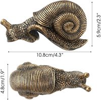 Statue d'escargot vintage en bronze, miniature en résine, ornement animal pour la décoration de jardin, support pour pot de fleurs et vase, idéal pour mariage