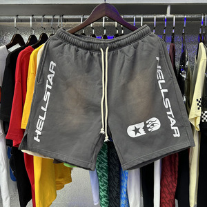 Pantalones Cortos Casuales con Cordón Ajustable, Estilo Desgastado, Marca Hell Star, Verano 2026, Estilo Europeo Americano, Tendencia Hip Hop, Algodón - Product Image 6