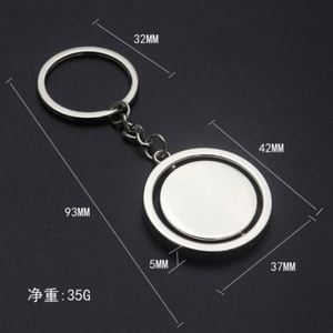 Double-sided Blank Logo 360 Rotating Keychain Custom Personalize Stainless Steel Rotating Laser Engraving Sublimation <b>Key</b> <b>Chain</b> - Product Image 4