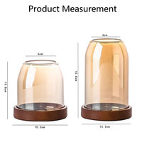 Support à ustensiles en verre borosilicate avec base en bois détachable, pot de rangement multi-usage en verre pour comptoir de cuisine