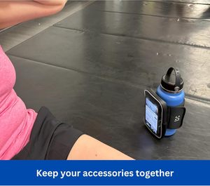 Porta Borraccia Magnetico Premium in Neoprene con Tasca Trasparente <span class=keywords><strong>per</strong></span> Telefono Touchscreen e Cinturino Regolabile in Velcro <span class=keywords><strong>per</strong></span> Palestra e Fitness - Product Image 4