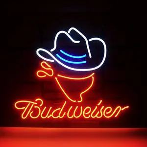 Venditori caldi budweiser bar decorazione della parete LED neon light