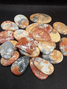Venta al por mayor de piedras preciosas naturales de jaspe verde Maligano de alta calidad para anillos colgantes envoltura de alambre piedras sueltas - Product Image 2