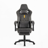 Chaise de jeu robuste avec support de 150 kg, coussin à ressorts ensachés, dossier haut massant et repose-pieds