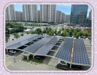 Structure de carport solaire en acier galvanisé à chaud pour stationnement résidentiel et station de recharge de véhicules électriques