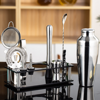 Ensemble d'outils de bar en acier inoxydable, kit de mélange de cocktails, accessoires professionnels pour barman, ensembles de cocktails en acier inoxydable