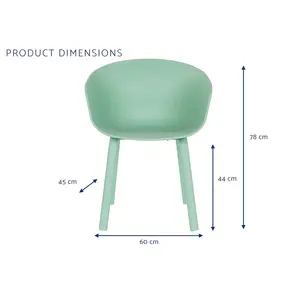 SILLA DE METAL PP 60X52X78 VERDE MENTA - Product Image 6