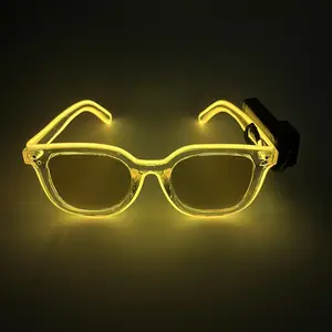 2024 EL lueur dans l'obscurité fournitures de fête Halloween éclairer lunettes obturateur nuances LED lunettes de soleil éclairer lunettes pour enfants adultes