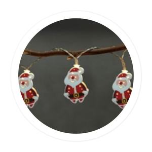 Ghirlanda LED di Babbo Natale da 1,35m a batteria, ideale per decorare a Natale e creare un'atmosfera festosa. - Product Image 2