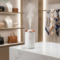 Diffuseur de voiture sans eau A603 à huiles essentielles pures, nébuliseur à double fluide par atomisation à froid, rechargeable sans fil 2000 mAh, portable