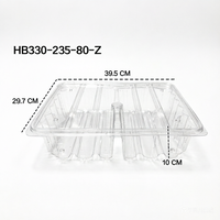 Boîte à gâteau en plastique PET recyclable transparente, emballage personnalisé pour sushis, nouilles, pâtisseries, contenants alimentaires