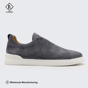 <span class=keywords><strong>Sneakers</strong></span> da <span class=keywords><strong>Uomo</strong></span> LANCI Personalizzate di Fabbrica, Scarpe Casual in Pelle Scamosciata e Vera Pelle Traspirante di Lusso, Modello Slip-On - Product Image 3