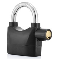 Cadenas de Sécurité Robuste Étanche avec Alarme Sonore pour Moto et Vélo, Livré avec Clés