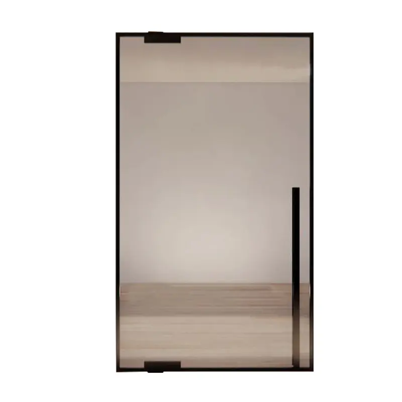 Frameless manual swing glass door interior with frosted glass gate with automatic adjustment ground floor spring steel material