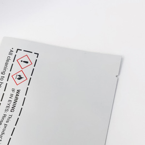 Embalaje de plástico blanco mate personalizado, bolsa sellada por 3 lados, bolsa termosellada, bolsas suaves inodoras para tarjetas de limpieza largas, líquido médico - Product Image 2