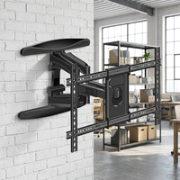 Soporte de Pared para TV de Alta Calidad de 55-85 Pulgadas, Capacidad de Carga de 68 kg, Movimiento Completo, Inclinación, Rotación, Ajuste de Nivel, VESA 600x400