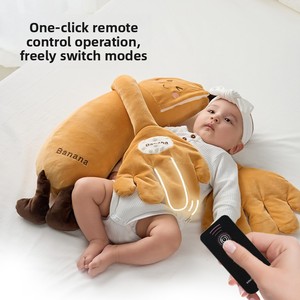 Juguete Relajante <span class=keywords><strong>para</strong></span> Niños con Función de Acariciar, Almohada <span class=keywords><strong>para</strong></span> <span class=keywords><strong>Dormir</strong></span> en Forma de Plátano Anti-Sobresalto, Material de Felpa Corta <span class=keywords><strong>para</strong></span> Niños - Product Image 3