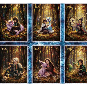 PY POKE & <span class=keywords><strong>Demon</strong></span> <span class=keywords><strong>Slayer</strong></span> : Collection de cartes de jeu Polaroid, Cartes Polaroid Baby Artist Pokemoned, Bande de <span class=keywords><strong>film</strong></span> photo détachable, Fournisseur de cadeaux - Product Image 3