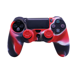 Directo de fábrica gamepad funda de silicona para <span class=keywords><strong>ps4</strong></span> controlador anti-skid <span class=keywords><strong>shell</strong></span> + dos basculante antideslizante tapas - Product Image 1