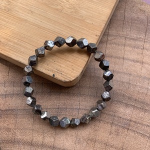핫세일 천연석 8mm 아게이트 팔찌 에너지 힐링 주얼리 블랙 오닉스 황철석 비즈 팔찌 - Product Image 5