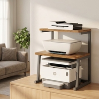 Organisateur de bureau en acier au carbone noir, étagère de rangement à trois niveaux, pour bureau, salon, cuisine, salle de bain, alimentaire, gain de place