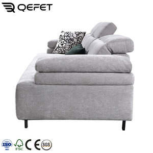 Canapé <span class=keywords><strong>convertible</strong></span> <span class=keywords><strong>Chesterfield</strong></span> moderne trois places en <span class=keywords><strong>tissu</strong></span>, avec fonctionnalités réglables, pieds en acier inoxydable, housse amovible, design rectangulaire - Product Image 4