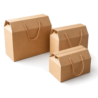 Boîte en papier kraft avec poignée, emballage personnalisé pour cadeaux de mariage, fournisseur direct d'usine, faible MOQ, prix compétitif